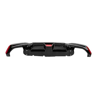 Диффузор заднего бампера CS-Style LED (для M-Sport/M5 F90, ABS) фото 4