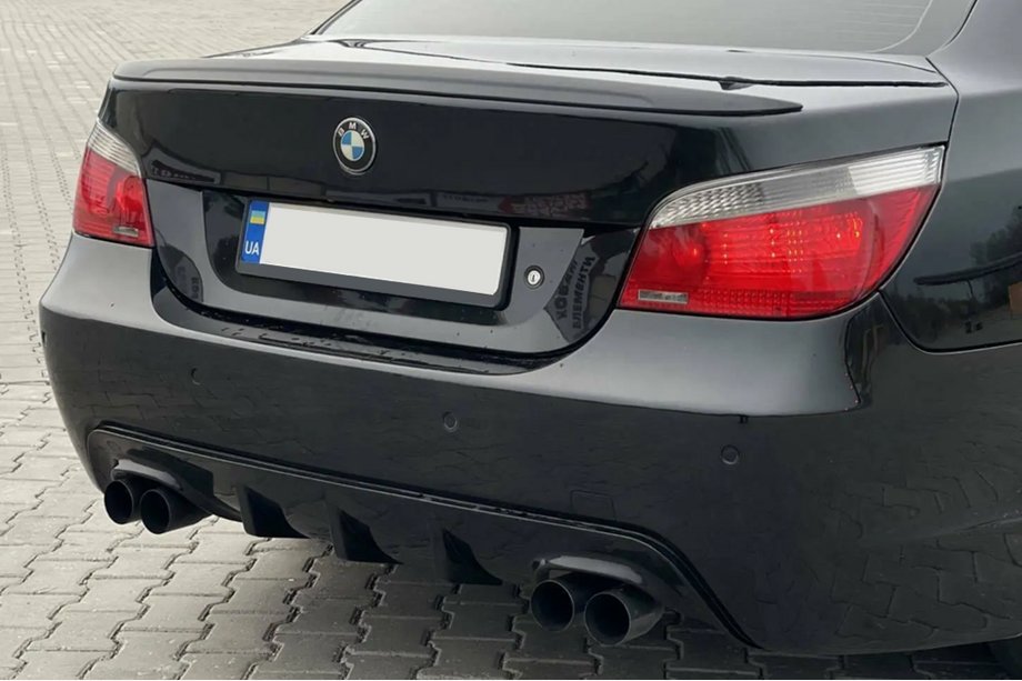 BMW 5 серия E60/E61 2003-2010 гг. Диффузор заднего бампера (для M-Sport, ABS) Image