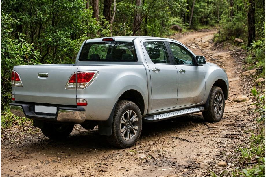 Mazda BT-50 2012- гг. Боковые пороги X5-тип (2 шт, алюминий) Image