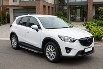 Mazda CX-5 2012-2017 гг. Боковые Подножки Duru (2 шт., Алюминий) фото 1