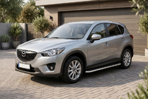 Mazda CX-5 2012-2017 гг. Боковые Подножки Maydos V1 (2 шт., нержавейка) фото 1