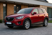 Mazda CX-5 2012-2017 гг. Боковые Подножки Allmond Black (2 шт., Алюминий) фото 1
