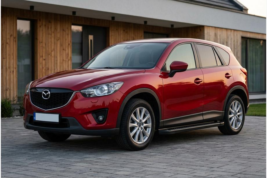 Mazda CX-5 2012-2017 гг. Боковые Подножки Allmond Black (2 шт., Алюминий) Image