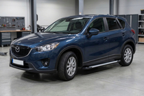 Mazda CX-5 2012-2017 гг. Боковые Подножки Line (2 шт., Алюминий) фото 1