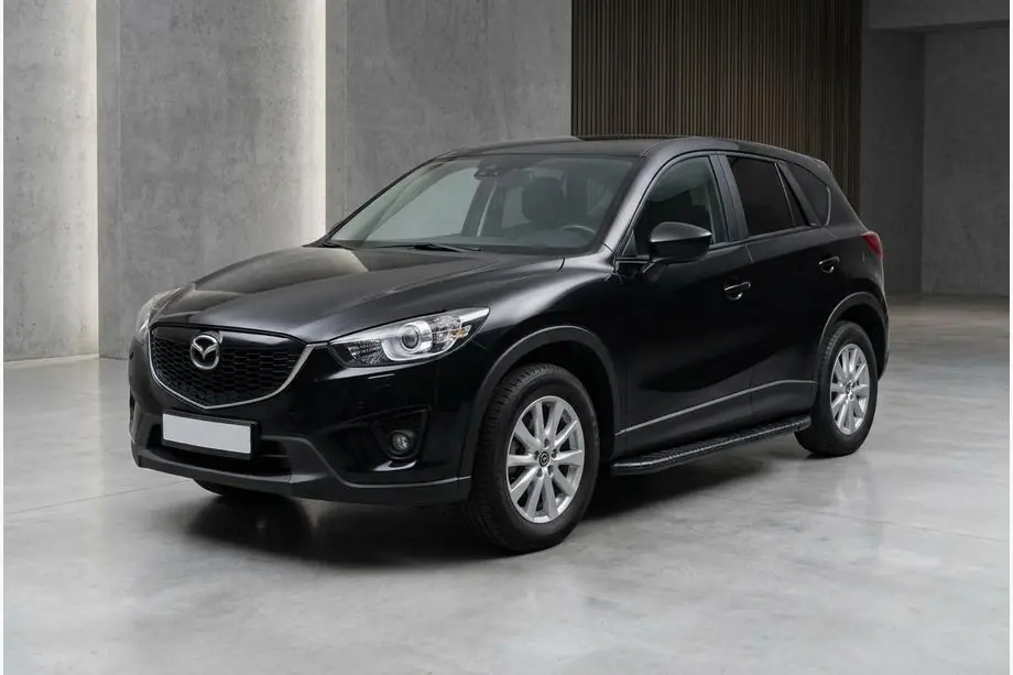 Mazda CX-5 2012-2017 гг. Боковые пороги Bosphorus Black (2 шт., алюминий) Image