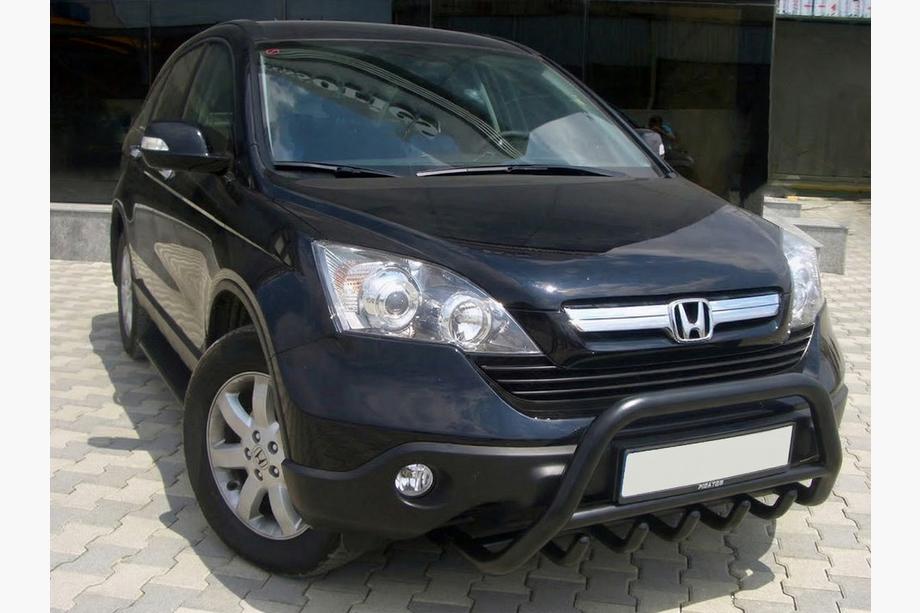 Honda CRV 2007-2011 гг. Кенгурятник WT003 Черный (Нержавеющая сталь) Image