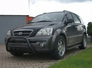 Kia Sorento I BL 2002-2009 гг. Кенгурятник WT003 Черный (Нержавеющая сталь) фото 1