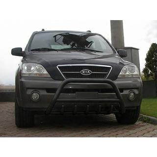 Кенгурятник WT003 Черный (Нержавеющая сталь) Kia Sorento I BL 2002-2009 гг. фото 2