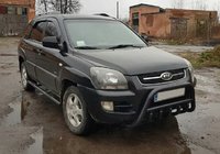 Kia Sportage 2004-2010 гг. Кенгурятник WT003 Черный (Нержавеющая сталь) фото 3