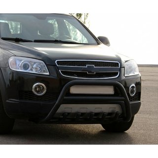 Передняя дуга WT003 Черная (нерж. сталь) Chevrolet Captiva 2006-2019 гг. фото 4