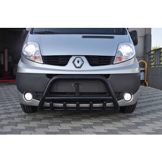 Кенгурятник WT003 Черный (Нержавеющая сталь) Nissan Primastar 2002-2014 гг. фото 1