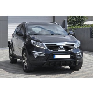 Кенгурятник WT003 Черный (Нержавеющая сталь) Kia Sportage 2010-2015 гг. фото 4