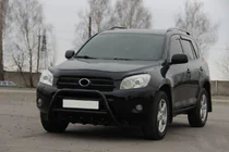 Toyota Rav 4 2006-2013 гг. Кенгурятник WT003 Черный Нержавейка фото 5