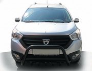 Renault Dokker 2013-2022 гг. Кенгурятник WT003 Черный (Нержавеющая сталь) фото 3