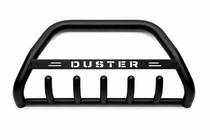 Renault Duster 2008–2017 гг. Кенгурятник с надписью WT004 Черный (нержавейка) фото 3