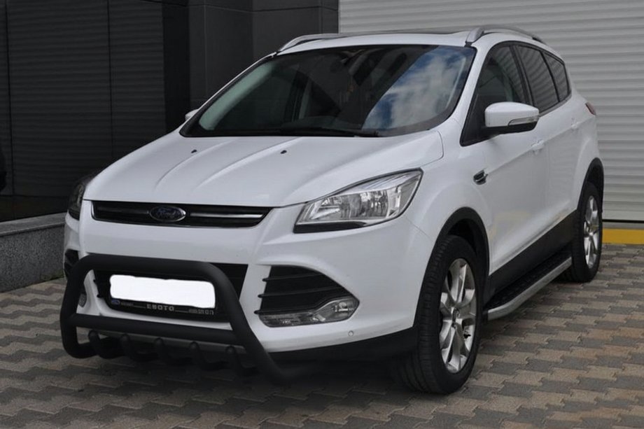 Ford Kuga/Escape 2013-2019 гг. Кенгурятник WT003 Черный (Нержавеющая сталь) Image