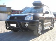 Hyundai Santa Fe 1 2000-2006 гг. Кенгурятник WT003 Черный (Нержавеющая сталь) фото 1