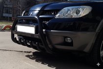 Mitsubishi Outlander 2001-2006 гг. Кенгурятник WT004 Черный (Нержавейка) фото 5