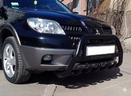 Mitsubishi Outlander 2001-2006 гг. Кенгурятник WT004 Черный (Нержавейка) фото 3