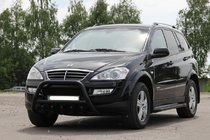 SsangYong Kyron 2005-2014 гг. Кенгурятник WT003 Черный Нержавейка фото 1