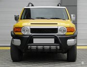 Toyota FJ Cruiser 2006-2022 гг. Кенгурятник WT003 Черный Нержавейка фото 1