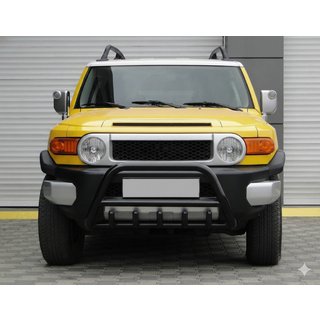 Кенгурятник WT003 Черный Нержавейка Toyota FJ Cruiser 2006-2022 гг. фото 1