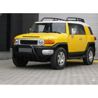 Кенгурятник WT003 Черный Нержавейка Toyota FJ Cruiser 2006-2022 гг. фото 3