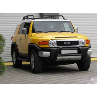 Кенгурятник WT003 Черный Нержавейка Toyota FJ Cruiser 2006-2022 гг. фото 4