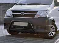 Toyota HiAce Кенгурятник WT003 Черный Нержавейка фото 1