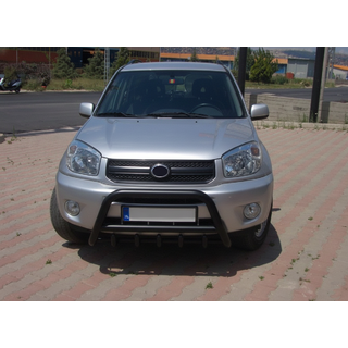 Кенгурятник WT003 Черный Нержавейка Toyota Rav 4 2001-2005 гг. фото 1