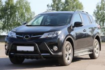 Toyota Rav 4 2013-2018 гг. Кенгурятник WT003 Черный Нержавейка фото 8