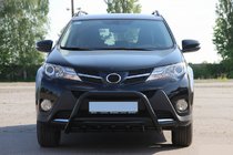 Toyota Rav 4 2013-2018 гг. Кенгурятник WT003 Черный Нержавейка фото 6