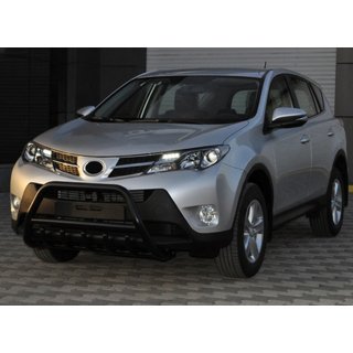 Кенгурятник WT003 Черный Нержавейка Toyota Rav 4 2013-2018 гг. фото 4