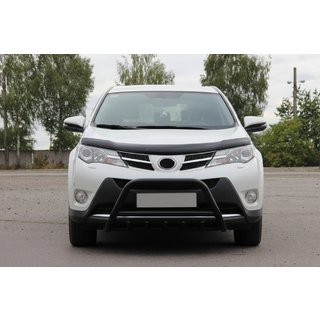 Кенгурятник WT003 Черный Нержавейка Toyota Rav 4 2013-2018 гг. фото 1
