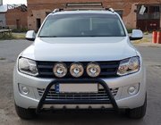 Volkswagen Amarok 2010-2022 гг. Кенгурятник WT003 Черный Нержавейка фото 6