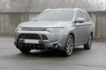 Mitsubishi Outlander 2012-2021 гг. Кенгурятник WT004 Черный (Нержавейка) фото 3