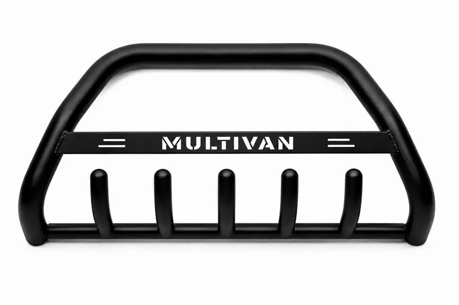 Volkswagen T4 Caravelle/Multivan 1990–2003 гг. Кенгурятник WT004 Черный (Нержавейка) Фото 6