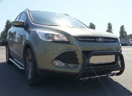 Ford Kuga/Escape 2013-2019 гг. Кенгурятник WT004 Черный (Нержавейка) фото 1