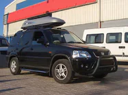Honda CRV 2001-2006 гг. Кенгурятник WT003 Черный (Нержавеющая сталь) фото 3