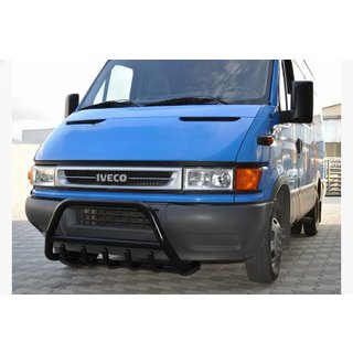 Кенгурятник WT003 Черный Iveco Daily 1999-2006 гг. фото 1