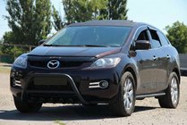 Mazda CX-7 2006-2012 гг. Передняя защита WT003 Черная (Нержавейка) фото 1