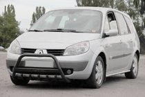 Renault Scenic/Grand 2003-2009 гг. Кенгурятник WT004 Черный (Нержавейка) фото 3