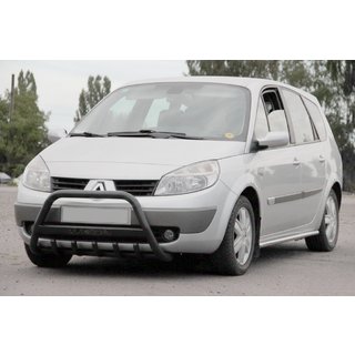 Кенгурятник WT004 Черный (Нержавейка) Renault Scenic/Grand 2003-2009 гг. фото 4