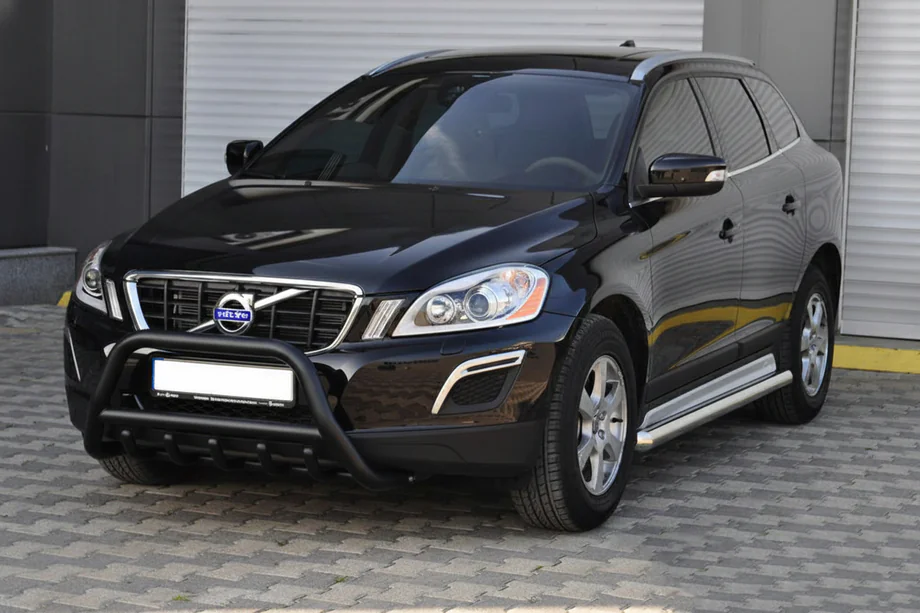 Volvo XC60 2009-2017 гг. Кенгурятник WT003 Черный Нержавейка Image
