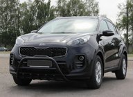 Kia Sportage 2015-2021 гг. Кенгурятник WT003 Черный Нержавейка фото 1
