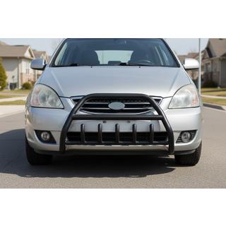 Кенгурятник WT003 Черный Нержавейка Kia Carens 1999-2012 гг. фото 1