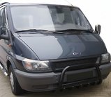 Ford Transit 2000–2014 гг. Передняя защита WT003 Черный (2000-2006, Нерж. сталь) фото 1