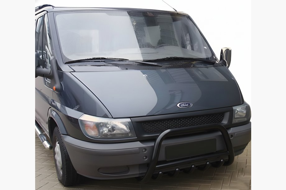 Ford Transit 2000–2014 гг. Передняя защита WT003 Черный (2000-2006, Нерж. сталь) Image