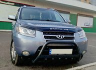 Hyundai Santa Fe 2 2006-2012 гг. Кенгурятник WT004 Черный (Нержавейка) фото 2