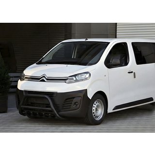 Кенгурятник WT003 Черный Нержавейка Citroen Jumpy/Dispatch 2017- гг. фото 3